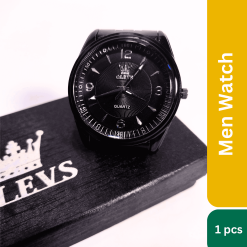 Olevs 5613 Luxury Mens Watch Glossy Black Color 1