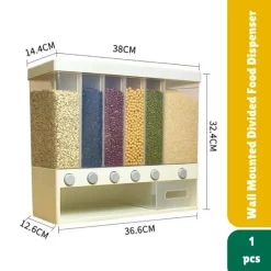 Wall Mounted Divided Food Dispenser